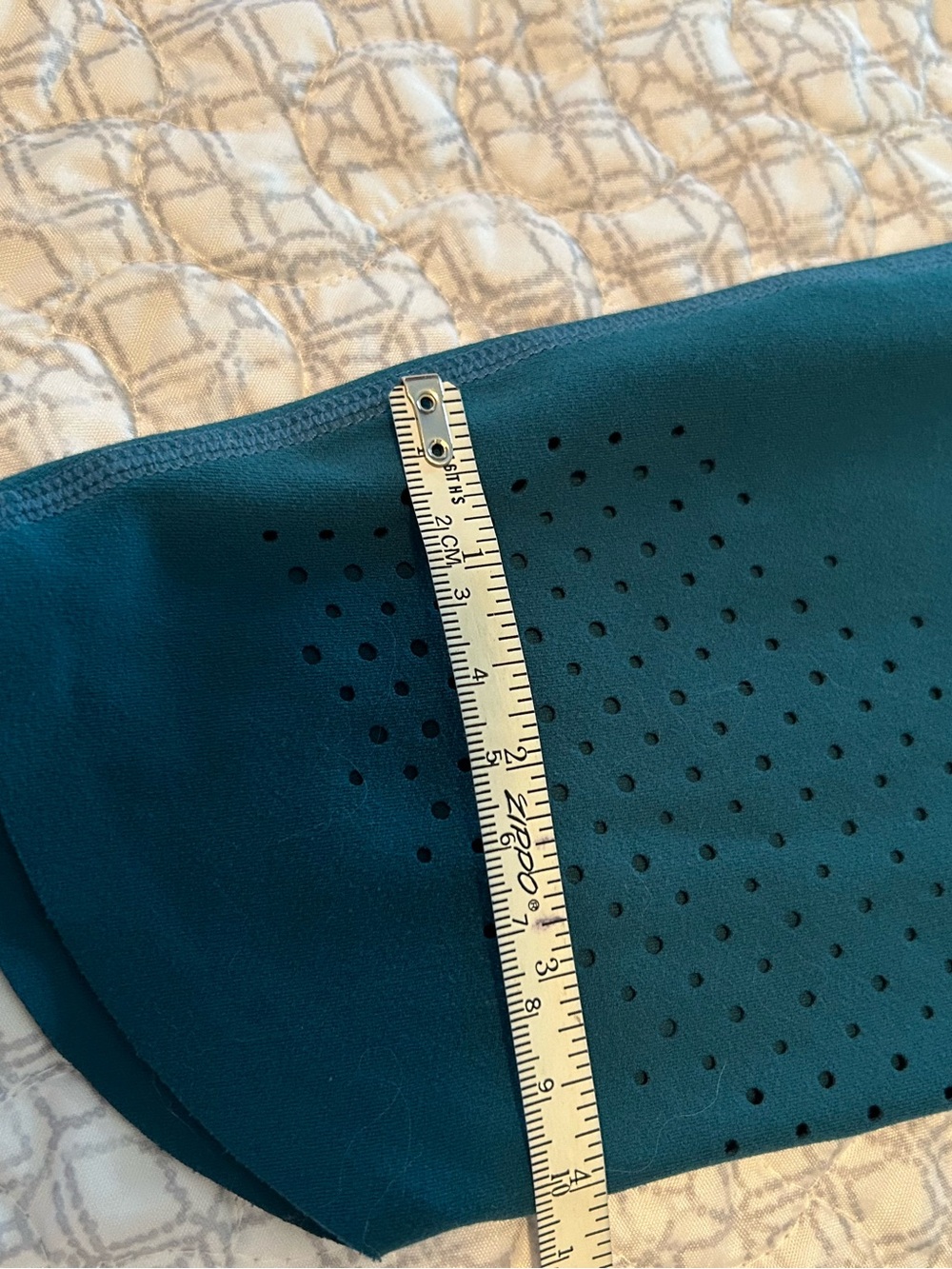 Athleta Chakra Teal 7/8 Powervita Tights with Laser Cut Design - Picture 5 of 9